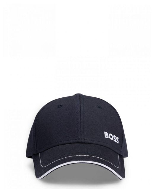 Boss Blue Boss Cap-1 Cotton-Twill Cap With Logo Detail for men