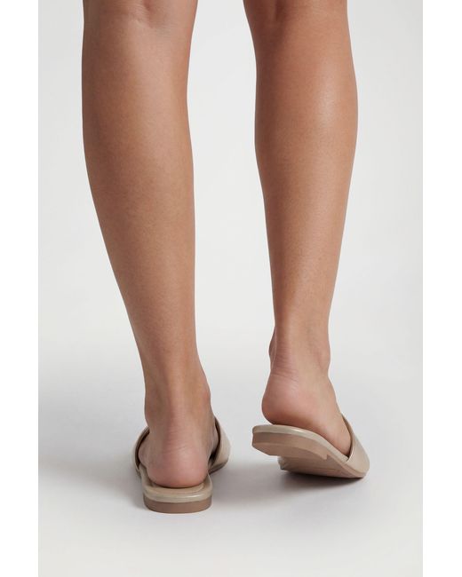 Boohoo Metallic Square Toe Basic Sliders