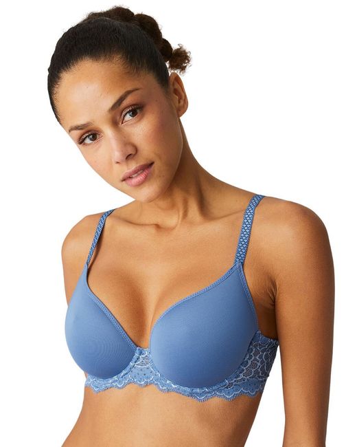 Simone Perele Blue 12A316 Caresse Spacer Plunge Bra