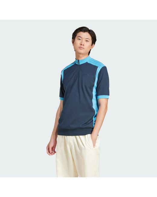 Adidas Blue Cycling Top for men