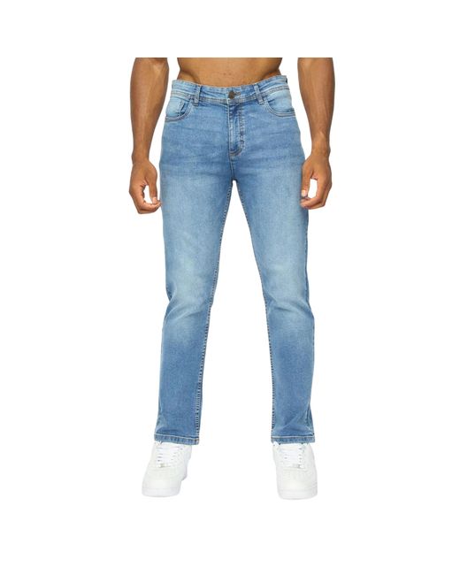 Duck and Cover Blue Janstar Straight Leg Jeans (Stone Wash) for men