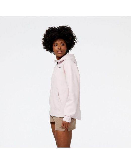 New Balance White Womenss Achiever Tech Fleece Jacket
