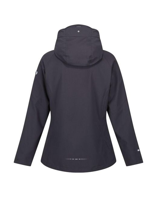 Regatta Blue Ladies Raddick Logo Waterproof Jacket (Seal)