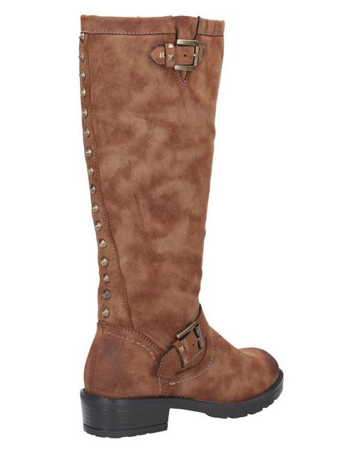Divaz Brown Courtney Zip Up Boot