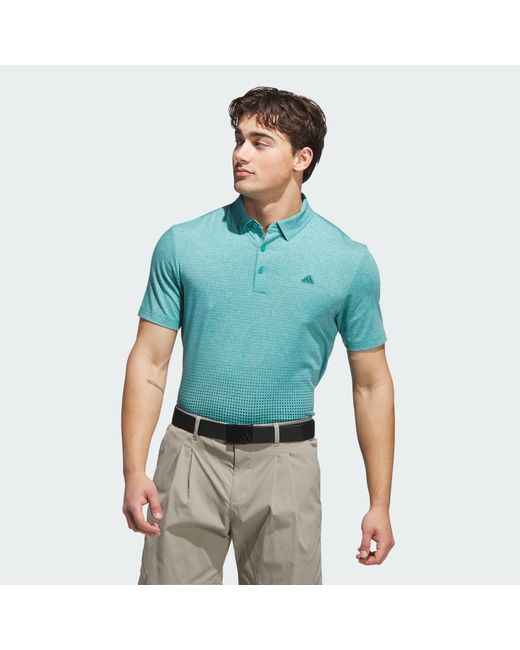 Adidas Originals Green Go-To Rise Print Polo Shirt for men