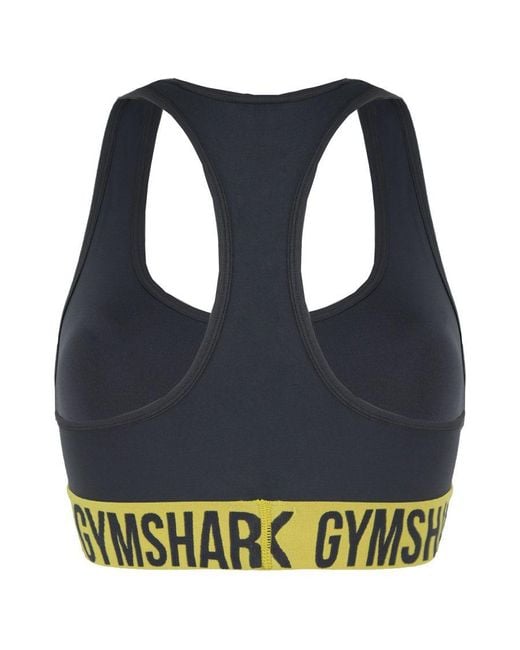 GYMSHARK Blue Fit Charcoal Sports Bra
