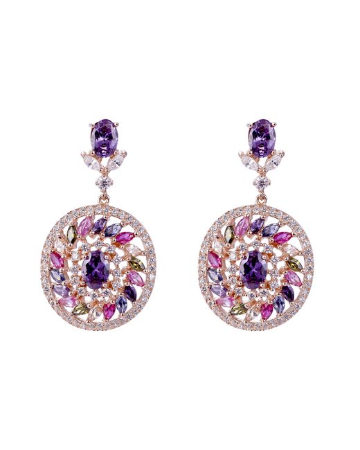 Orphelia Pink 'Enya 925 Sterling Set: Earrings + Ring