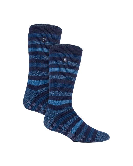 Heat Holders 2 Paar Herren Winter Crew Haussocken in Blue für Herren
