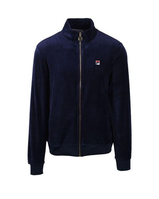 Fila Blue Vintage Marc Velour Track Jacket for men