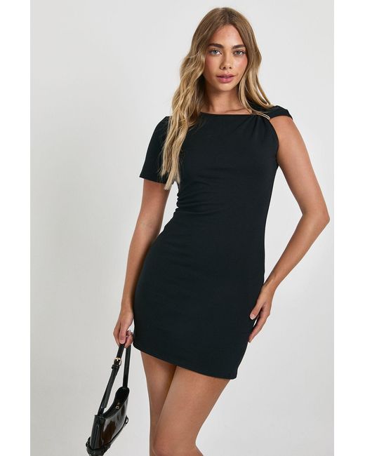 Boohoo Blue Trim Detail Mini Dress