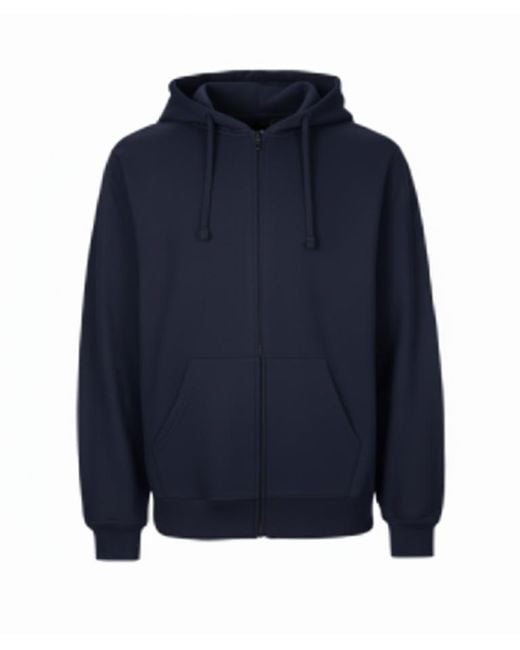 VR2 Denim Blue Zip Up Hoodie Casual Fleece Jacket for men