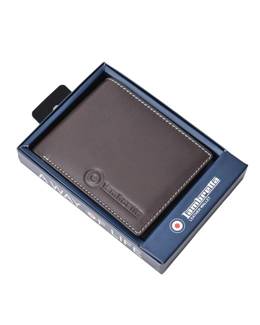 Lambretta Blue Logo Leather Wallet (Dark)