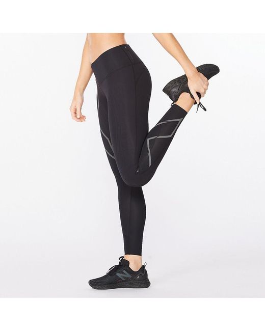 2xu White Light Speed Mid-Rise Comptight/ Reflective
