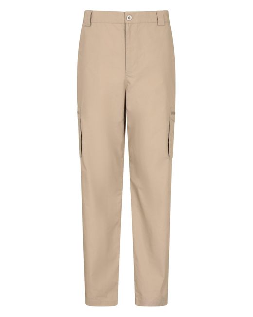 Mountain Warehouse Natural 'Trek' Trouser With Multiple Pockets Sun Protection Quick Dry Hiking Pants for men