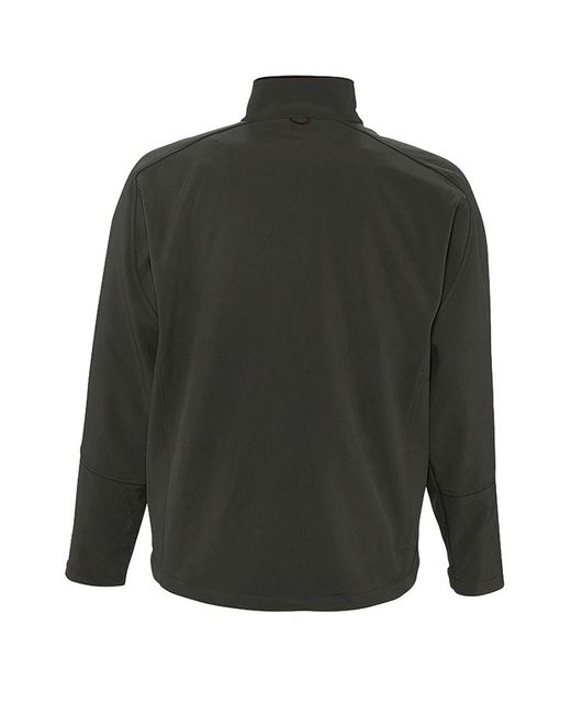 Sol's Black Relax Soft Shell Jacket (Breathable, Windproof And Water Resistant) for men