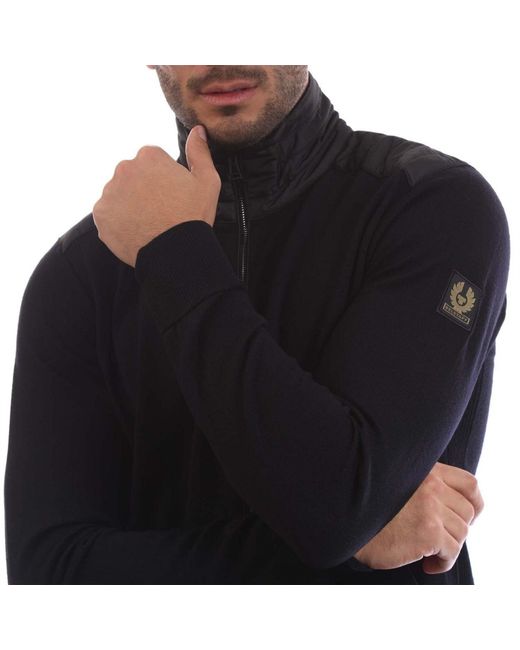 Belstaff Black Zip Cardigan for men
