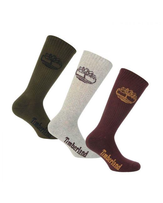 Timberland Multicolor Logo Sport 3 Pack Socks for men