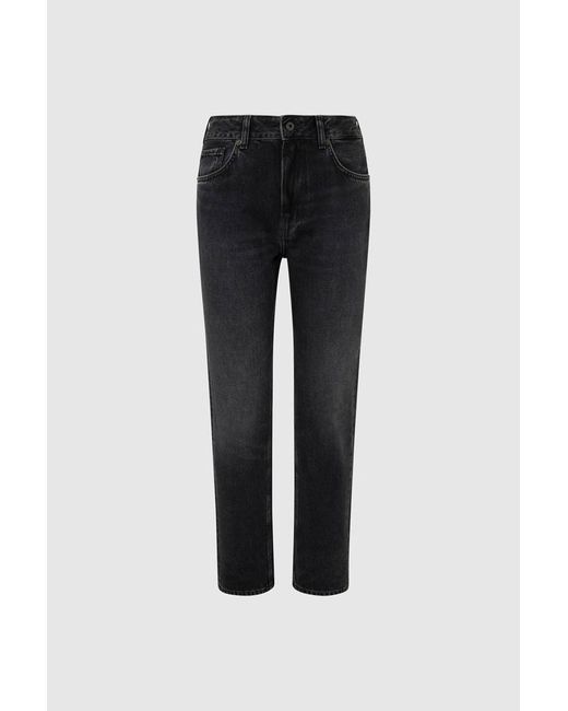 Pepe Jeans Black Straight Jean Washed Cotton