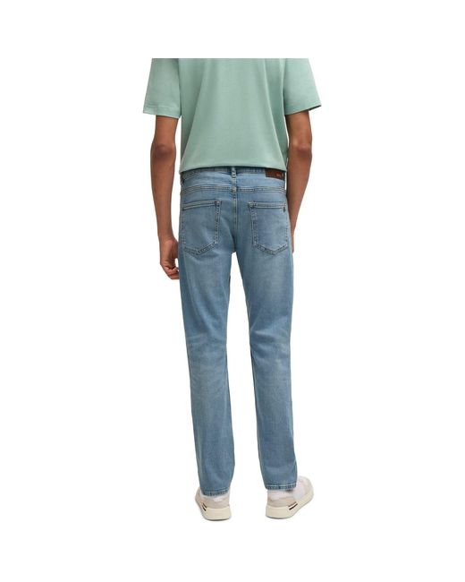 Boss Blue Delaware Slim Fit Jeans, Modern Silhouette for men