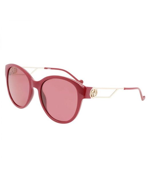Liu Jo Pink Acetate Sunglasses With Oval Shape Lj762Sr