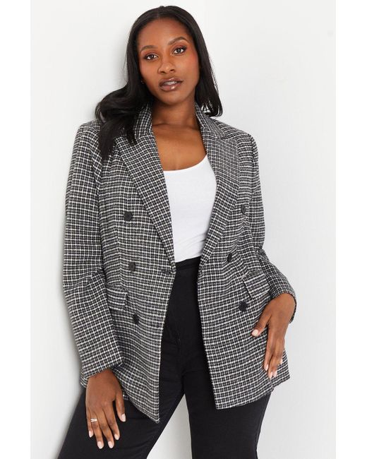 Wallis Gray Curve Check Db Blazer