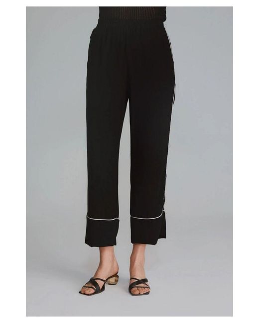 GUSTO Black High Waist Trousers With Details