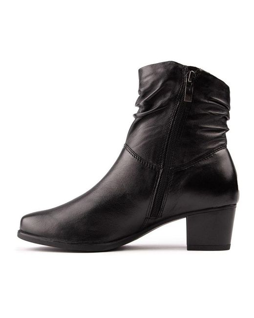 By Caprice Black Twin Zip Boots