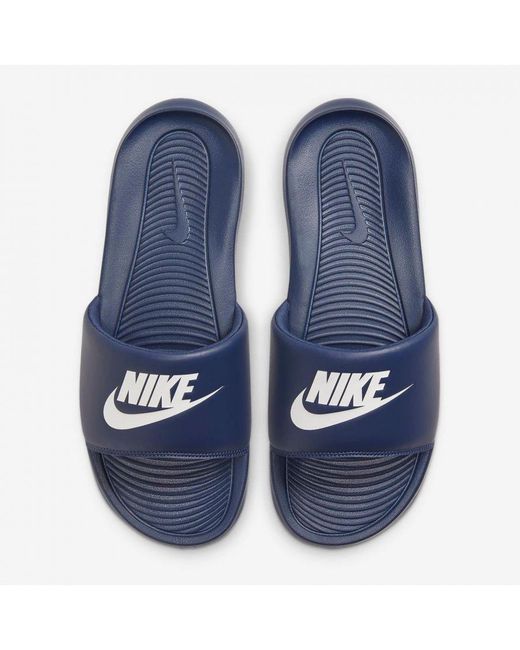 Nike Blue Victori One Slides Midnight/Midnight
