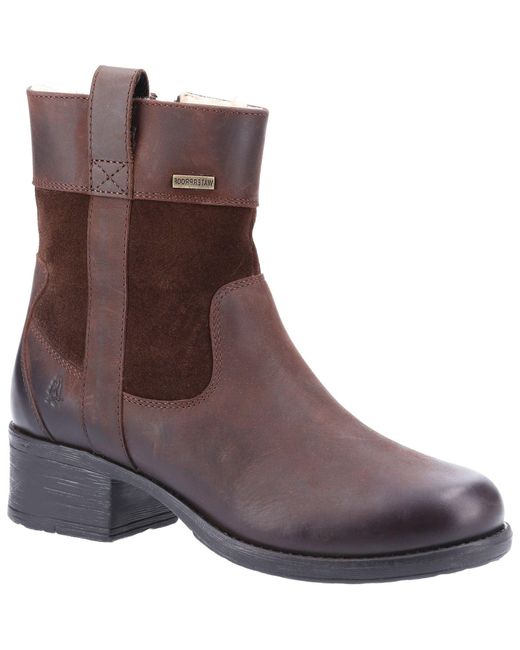 Hush Puppies Brown Saskia Leder Damen Stiefel