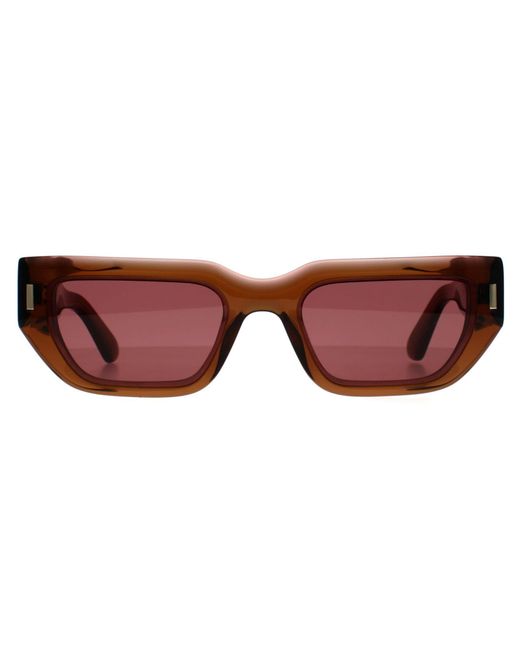 Calvin Klein Brown Rectangle Transparent Dark Ck24500S