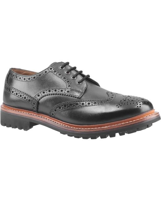 Cotswold Gray Quenington Commando Lace Up Dress Leather Shoe for men