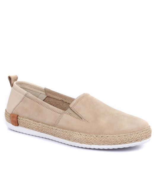 Jones Bootmaker Natural Milan Leather Espadrille Flats