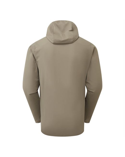 Sprayway Brown Lightweight Softshell Hiking Hoodie Jacket With Water Repellent Finish for men