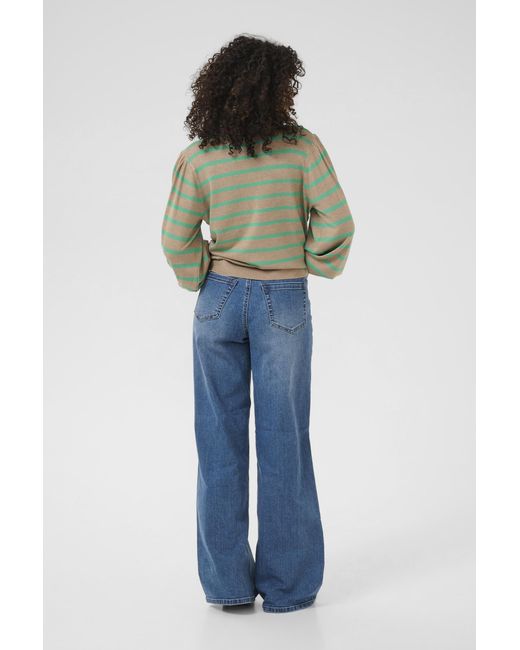 Kaffe Pullover Regular Fit Cream in het Blue