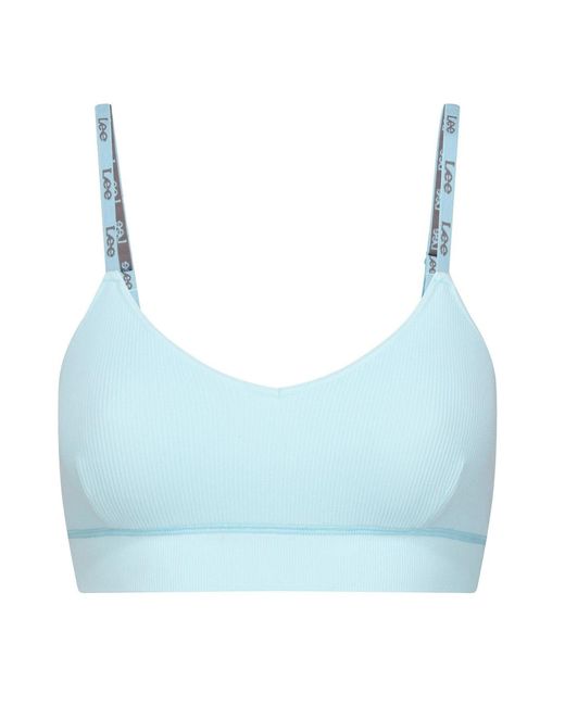 Lee Jeans Blue Alvina Cropped V-Neck Bra Top