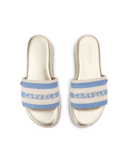 Carvela Kurt Geiger Blue Sandals Other Canvas Fabric Palermo