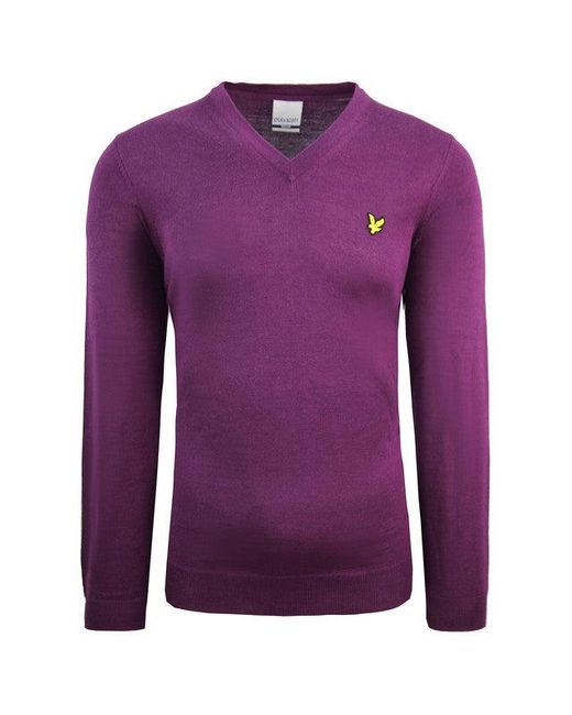 Lyle & Scott Purple Golf Sweater for men