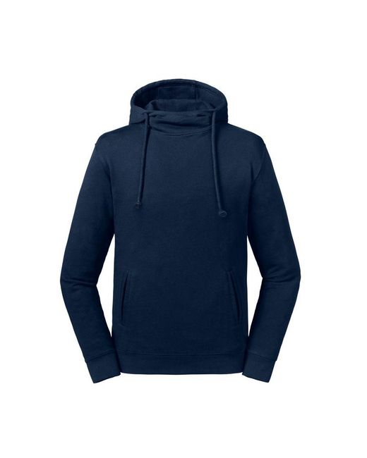 Russell Blue Adult Organic Hoodie (French)