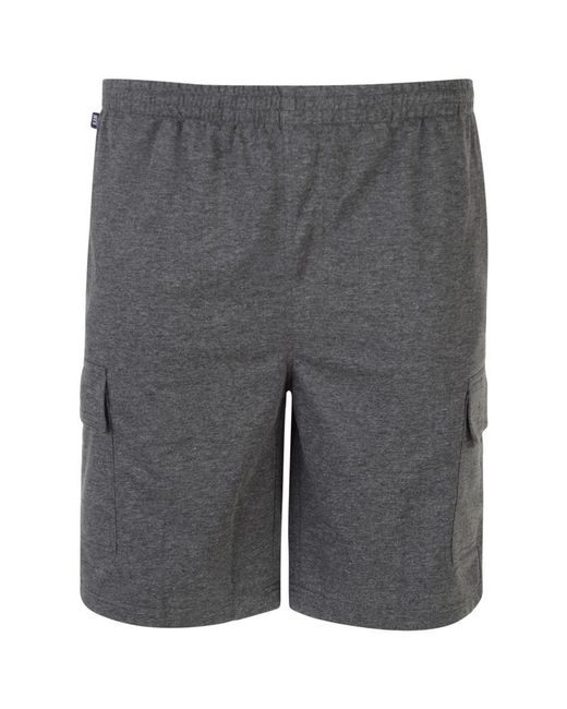 KAM Jeanswear Gray Kam Cargo Combat Big & Tall Shorts for men