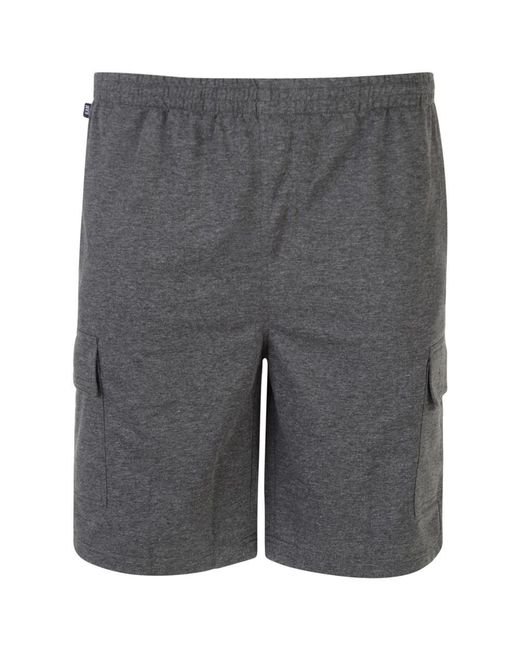 KAM Jeanswear Gray Kam Cargo Combat Big & Tall Shorts for men