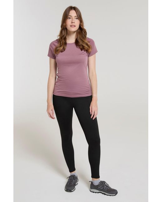 Mountain Warehouse Blue Borg Lined Leggings Comfy Thermal Base Layer Bottoms