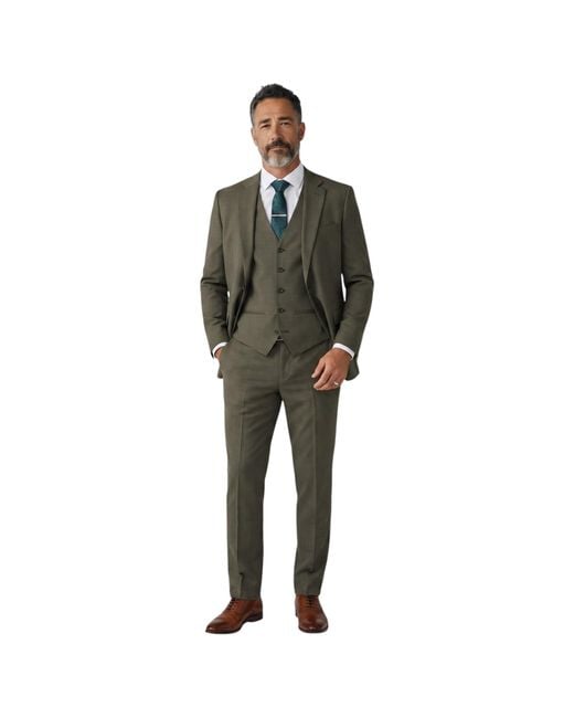 Paul Andrew Black 3 Piece Sage Tailored Fit Formal Suit for men
