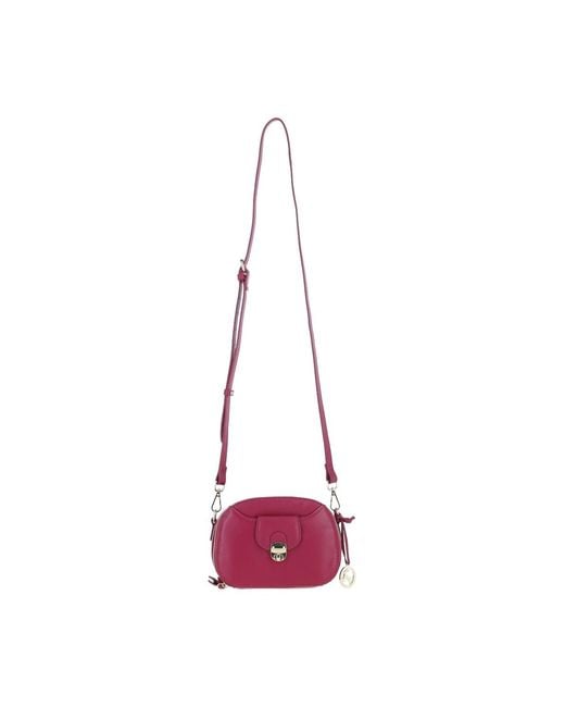 Ashwood Leather Purple Real Compact Crossbody Bag With Adjustable Strap