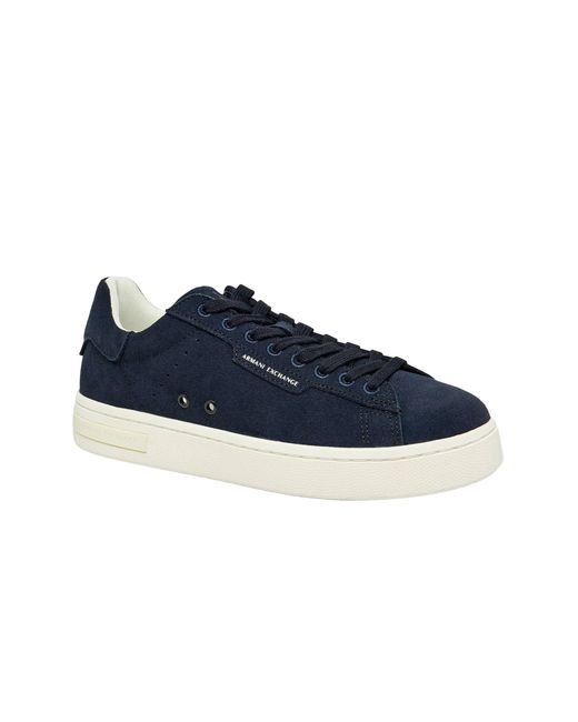 ARMANI EXCHANGE Blue Trainer Deep Cotton for men