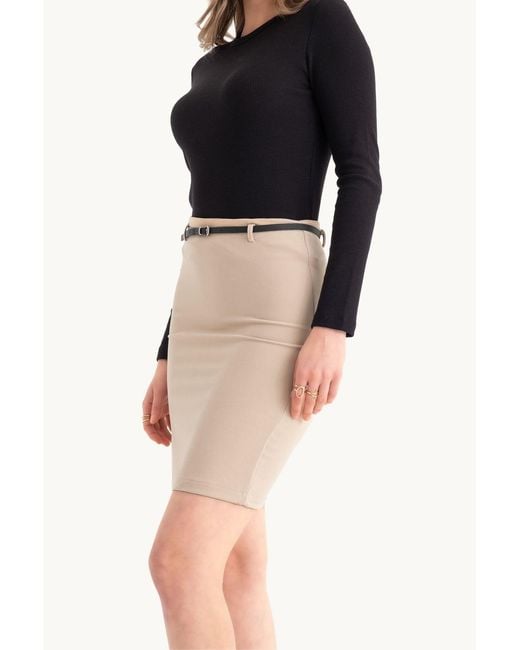 Hiccup Black High Waist Skirt With A Belt