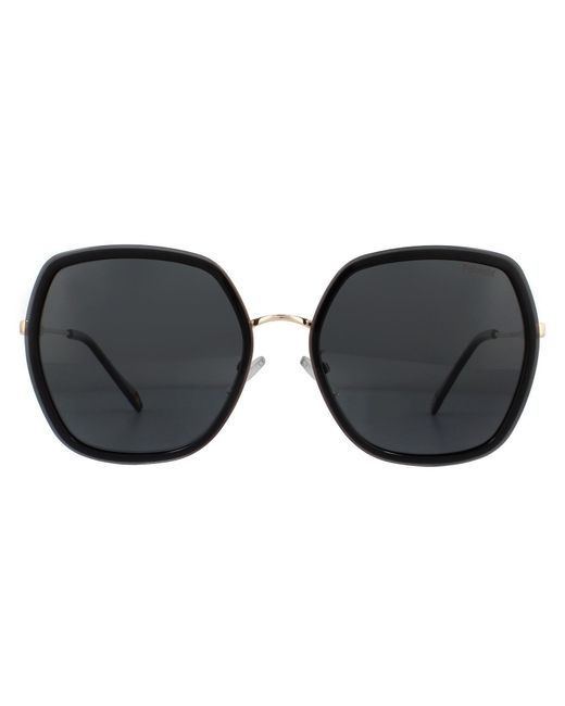 Polaroid Black Square Polarized Sunglasses Metal
