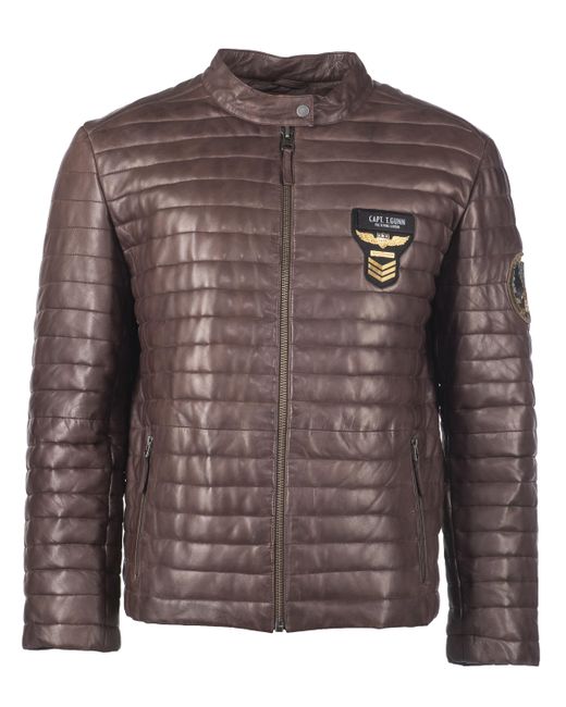 top gun Lederjacke Tiger Tg20191054 in Brown für Herren