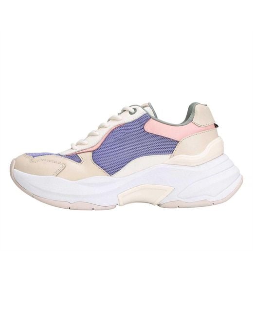 Boss Blue Ladies Noa Leather Trainers