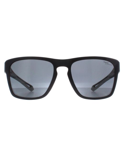 Polaroid Black Rectangle Matte Polarized High Contrast Pld 7052/S for men