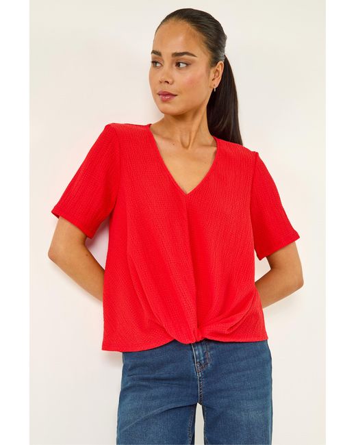 Roman Petite Textured Twist Hem Top